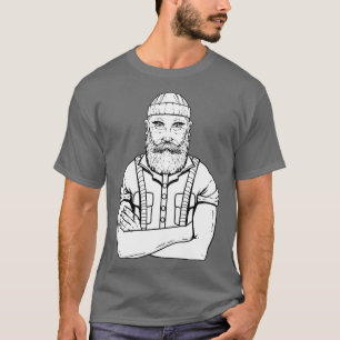 Camiseta Barras de Cheio do Hipster de Barras de com barba