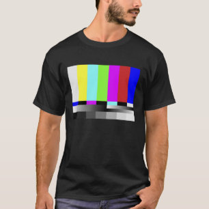 Camiseta Barras de Cores de TV Âncora de Notícias Jornalist