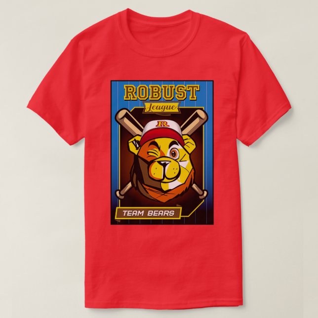 CAMISETA BARRAS DE PLACA BASEBALL DE ARRASTO ROBUSTO (Frente do Design)