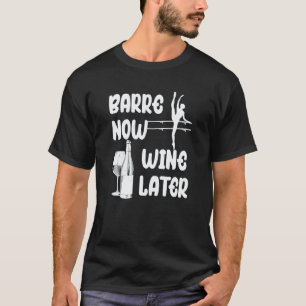 Camiseta Barre Agora Vinho Mais Tarde Pilates Balé
