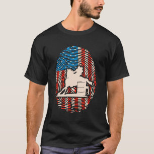 Camiseta Barrel Race Dna EUA Flag Racer - Bar