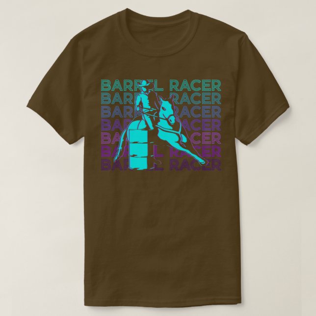 Camiseta Barrel Racer Barrel Racer Racing Horseback Barrel (Frente do Design)