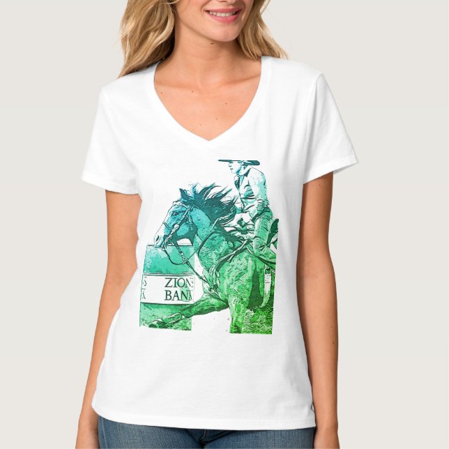 Camiseta Barrel Racer II (teal/verde) (Frente)