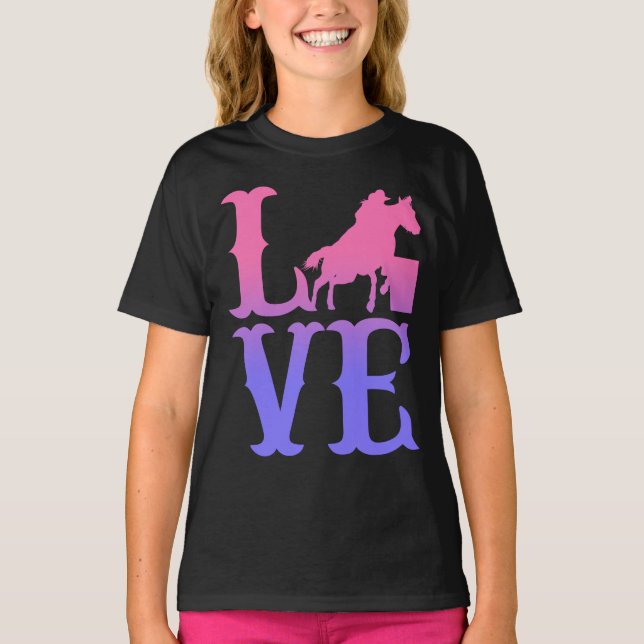 Camiseta Barrel Racer Love Horse (Frente)