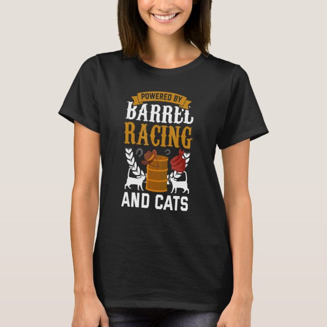 Camiseta Barrel Racing   Cat  Rodeo Barrel Racer (Frente)