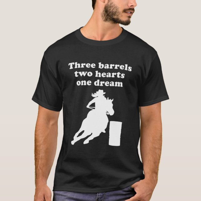 Camiseta Barrel Racing For Girls Ensinam Ela Ou Mulheres (Frente)