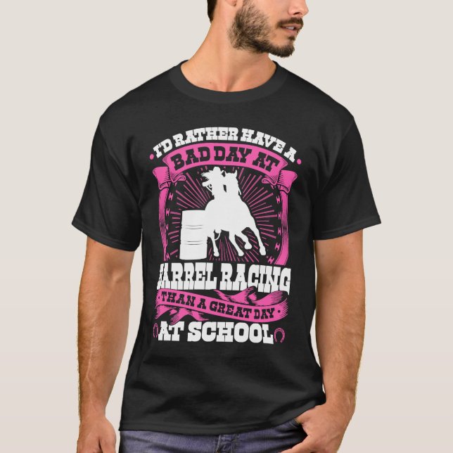 Camiseta Barrel Racing Girl Quote  Rodeo Cowgirl Barrel Rac (Frente)