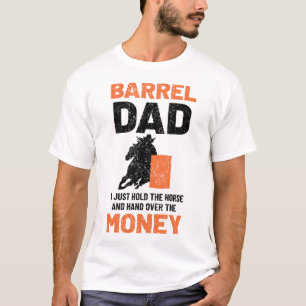 Camiseta Barrel Racing Horse Barrel Pai Engraçado Rodeio O 