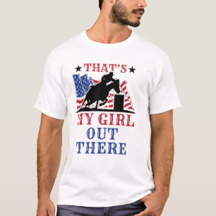 Camiseta Barrel Racing Pai Que é a minha garota lá fora