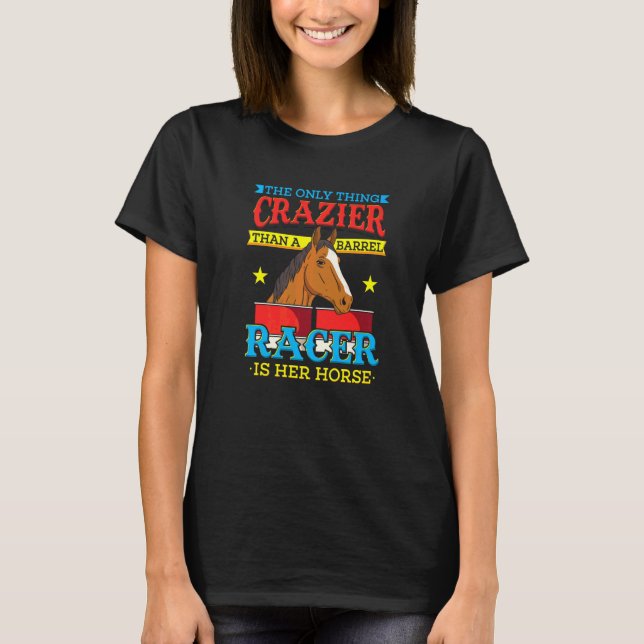 Camiseta Barrel Racing Rodeo Horse Racing Cowgirl (Frente)