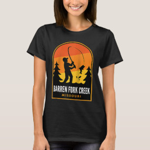 Camiseta Barren Fork Creek Missouri Pesca Raglan
