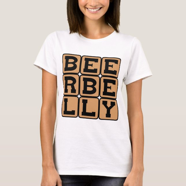 Camiseta Barriga de Cerveja, Efeito Colateral de Beber Cerv (Frente)