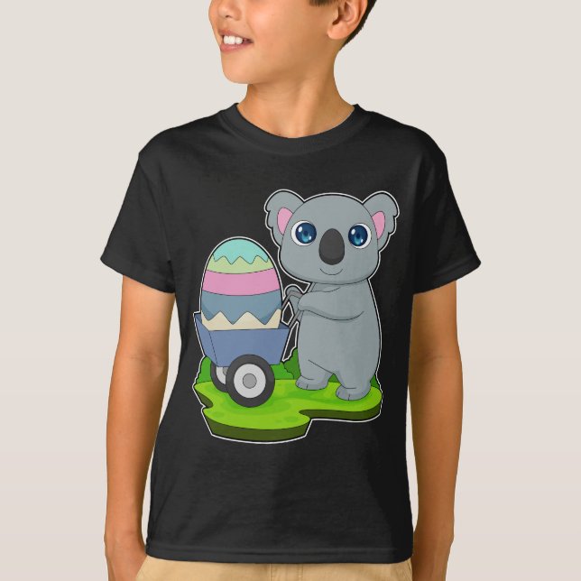 Camiseta Barril de Rodas de Ovos de Páscoa da Páscoa Koala (Frente)