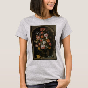 Camiseta Barroco Antigo, Flor por Bosschaert, o Velho