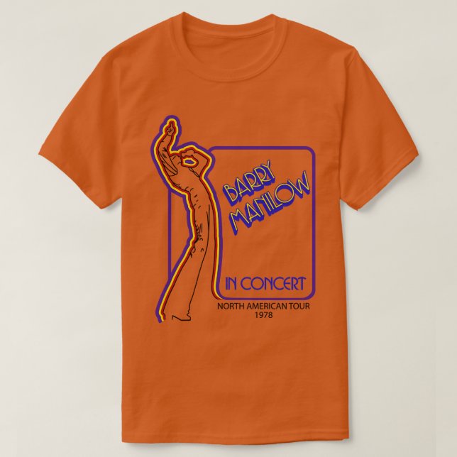 Camiseta Barry Manilow Em Concert (Frente do Design)