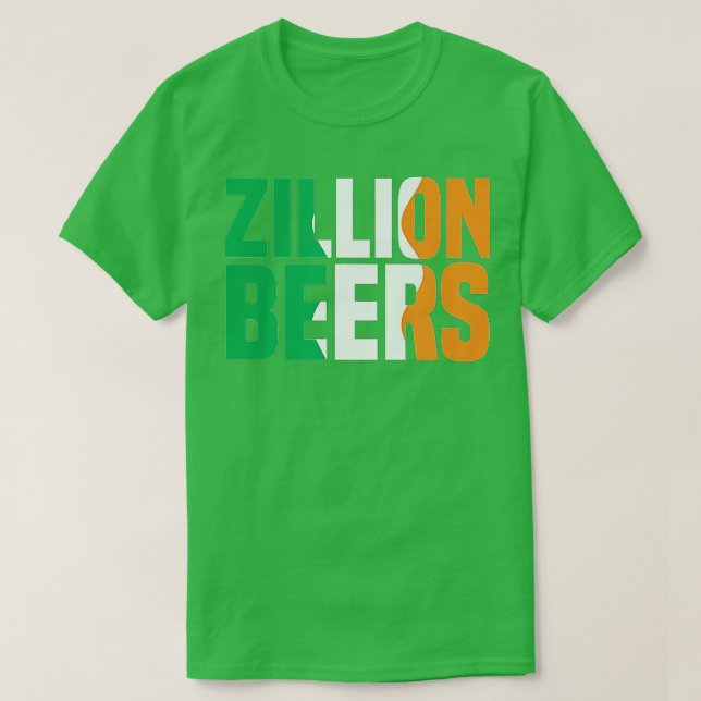 Camiseta Barstool Sports Zillion Beers Saint Patrick's Day  (Frente do Design)