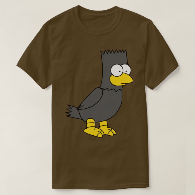 Camiseta Bart como Allen Poe Raven Halloween (Frente do Design)