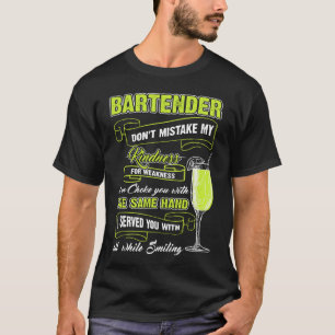 Camiseta Bartender - Barman Não Misture Minha Bondade Por