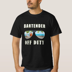 Camiseta Bartender de óculos de sol de plantão férias de