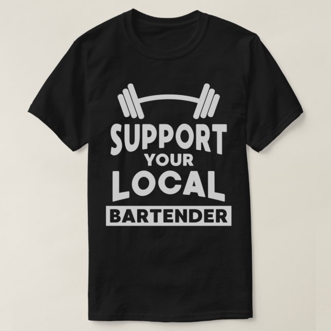 Camiseta Bartender de Suporte (Frente do Design)