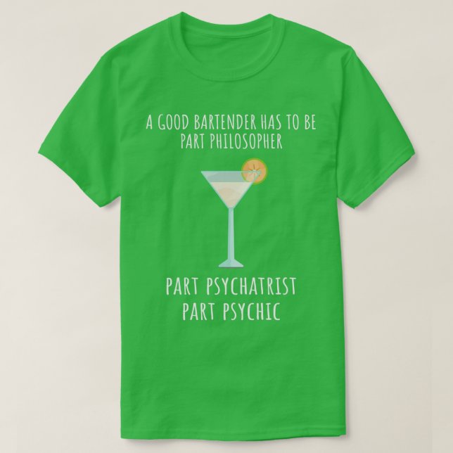 Camiseta Bartender Engraçado Dizendo 21 (Frente do Design)