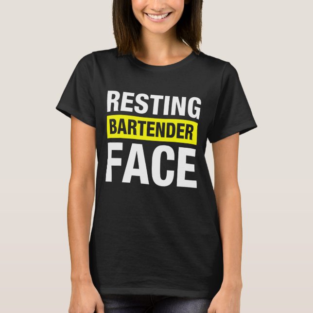 Camiseta Bartender Face do Bartender em Descanso 2 (Frente)