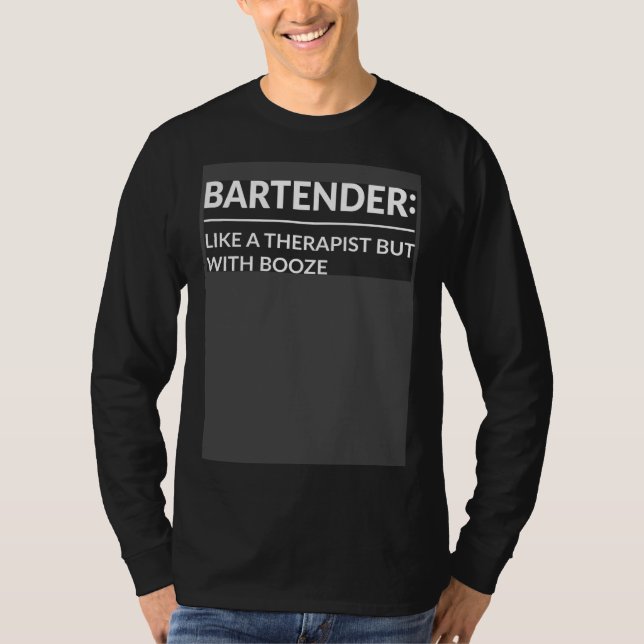 Camiseta Bartender Like A Therapist But With Booze Bartendi (Frente)