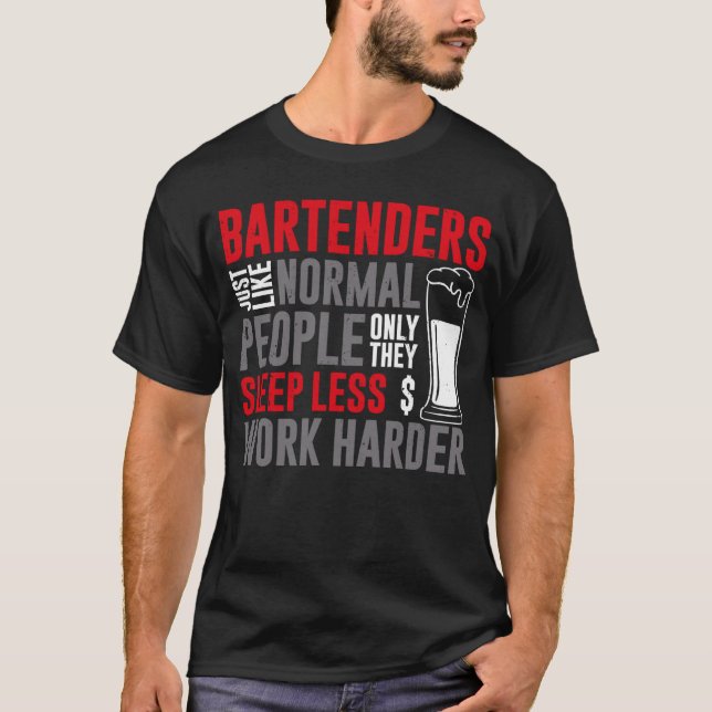 Camiseta Bartender Mixologist Bartenders Just Like Normal P (Frente)