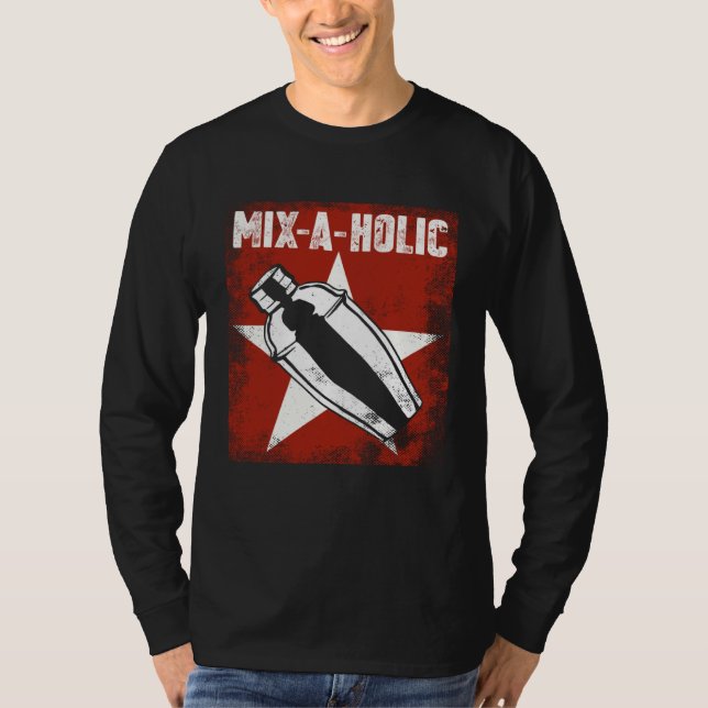 Camiseta Bartender Mixologist Mix A Holic (Frente)