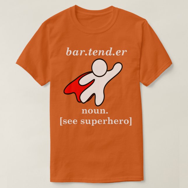CAMISETA BARTENDER NOUN SEE SUPERHERO (Frente do Design)
