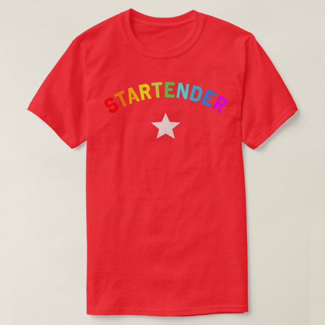Camiseta Bartender Pride Startender Rainbow (Frente do Design)