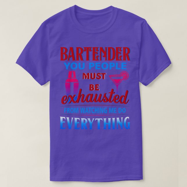 CAMISETA BARTENDER QUE VOCÊ PESSOAS DEVE (Frente do Design)