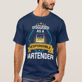 Camiseta Bartender Responsável Indústria do Álcool Engraçad