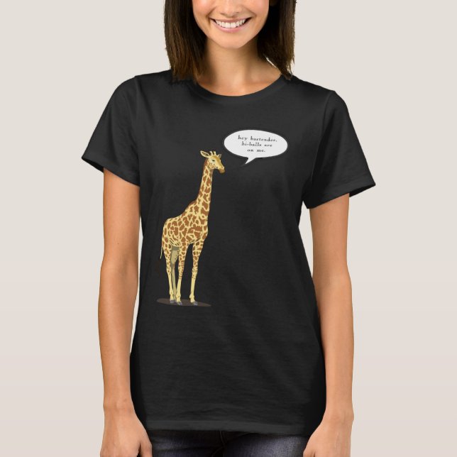 Camiseta Bartender The Highballs Are On The Giraffe (Frente)