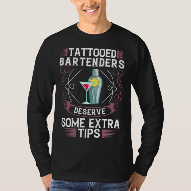 Camiseta Bartending Shaker Mixing Cocktail Bartender (Frente)