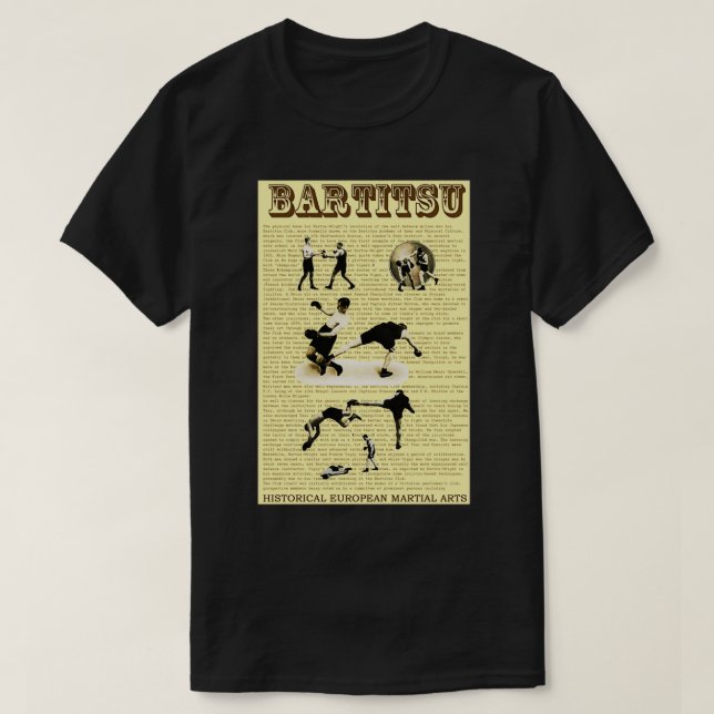 Camiseta BARTITSU Artes Marciais Europeias Históricas (Frente do Design)