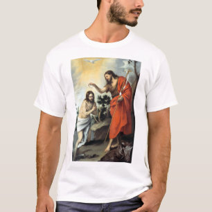 Camiseta Bartolomé Esteban Murillo o baptismo do cristo