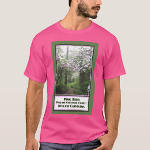 Camiseta Bas-Rosa-Poster de-viagens vintage de Carolina do