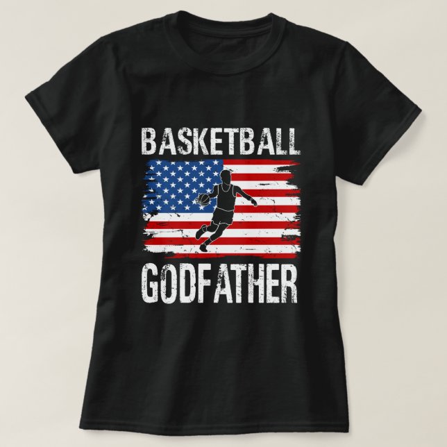 Camiseta Basball GODFATHER USA Flag (Frente do Design)