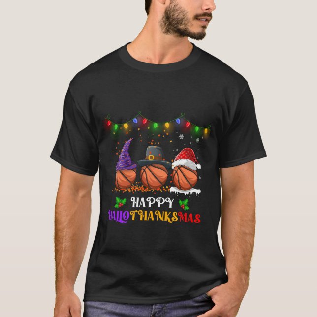 Camiseta Basball Happy Hallothanksmas (Frente)