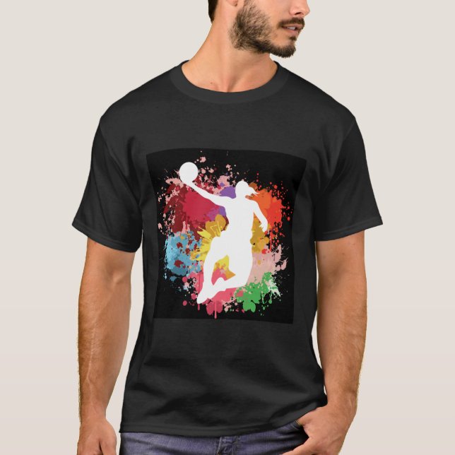 Camiseta Basbol Splash Watercolor (Frente)