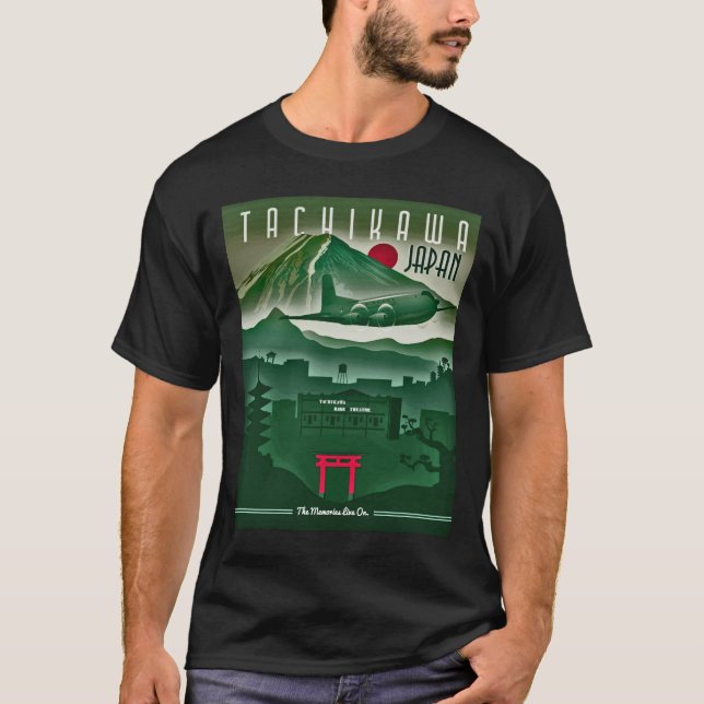 Camiseta Base Aérea de Tachikawa Japão (Frente)