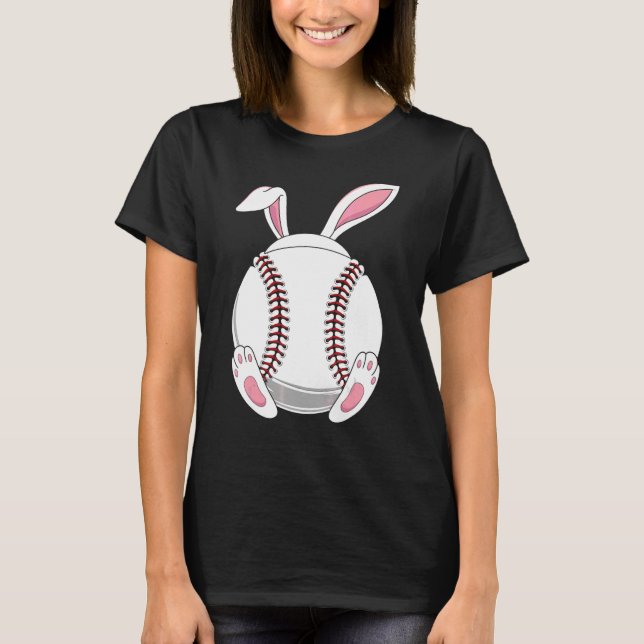 Camiseta Base de Coelho da Páscoa do Dia de Páscoa da Bola  (Frente)