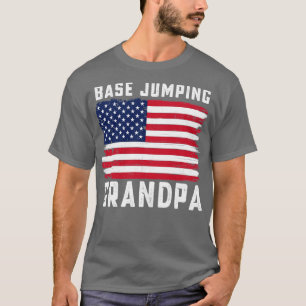 Camiseta Base pulando vovô bandeira americana 4 de julho