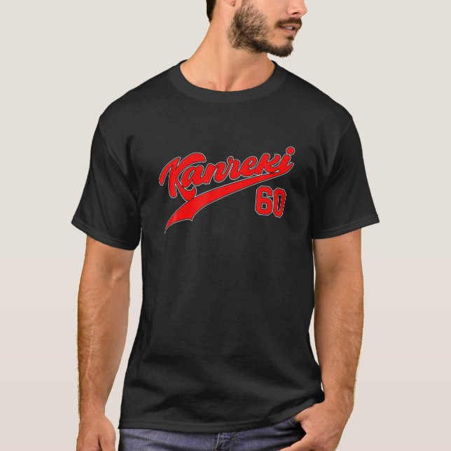 Camiseta Base Vermelha Uniforme De Celebração De Aniversári (Frente)