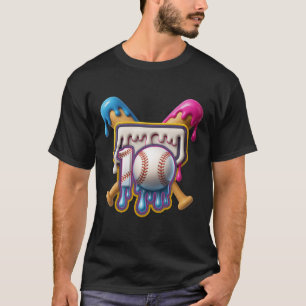 Camiseta Baseball 10º Aniversário Home Plate Menino Juventu