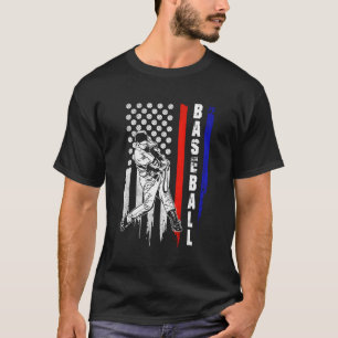 Camiseta Baseball American Flag Pitcher Usa Pitching 4º Do