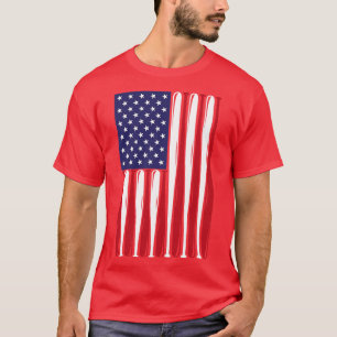 Camiseta Baseball American Flag Usa