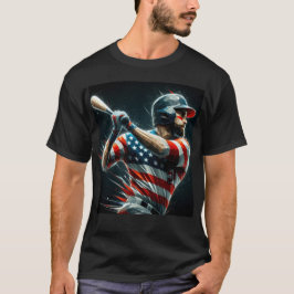 Camiseta Baseball Americano Patriótico