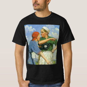 Camiseta Baseball Antigo, Crianças, Meninos Jogando Esporte
